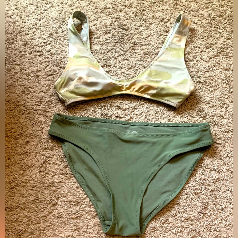 Army green bikini